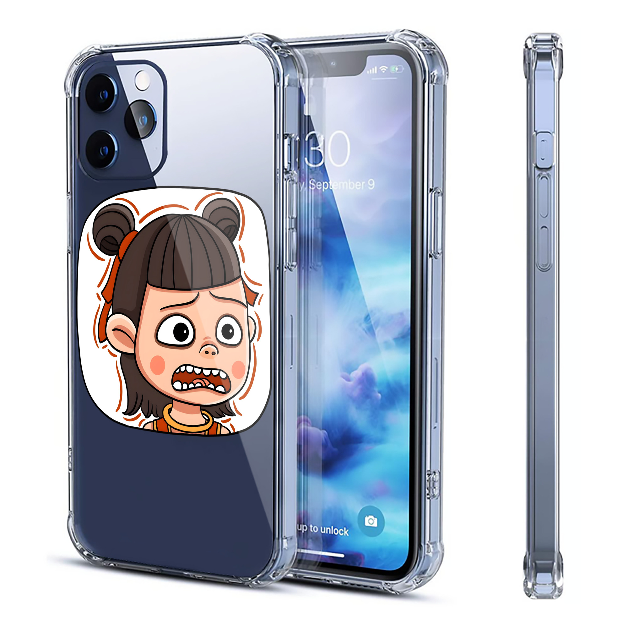 （画像用） Ne Zha 2 ナタ 魔童の大暴れ 【iPhone 12シリーズ対応】透明スマホケース（クリアソフトケース）